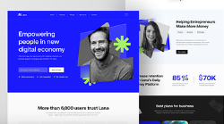 Blue and white responsive website design